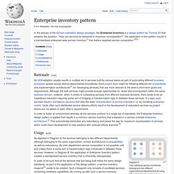 Enterprise inventory pattern