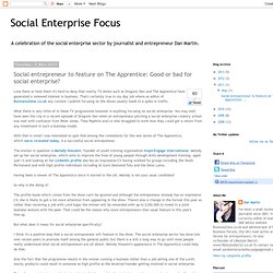 Social entrepreneur to feature on The Apprentice: Good or bad for social enterprise?