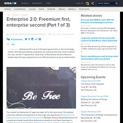 Enterprise 2.0: Freemium first, enterprise second (Part 1 of 3)