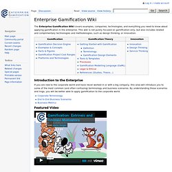 Enterprise Gamification Wiki - Enterprise Gamification Wiki