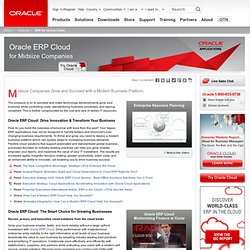 Cloud ERP (Enterprise Resource Planning) - Oracle ERP Cloud for Midsize Companies