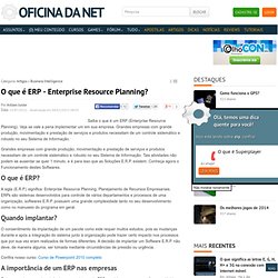 O que é ERP - Enterprise Resource Planning?