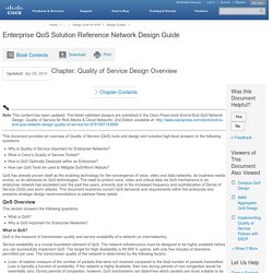 Enterprise QoS Solution Reference Network Design Guide - Quality of Service Design Overview [Design Zone for IPv6]