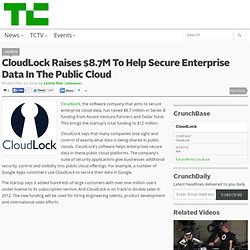 CloudLock Raises $8.7M To Help Secure Enterprise Data In The Public Cloud