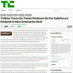 Twitter Turns Its Tweet Firehose On For Saleforce’s Radian6 In New Enterprise Deal