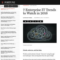 7 Enterprise IT Trends to Watch in 2016