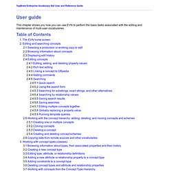 TopBraid Enterprise Vocabulary Net User and Reference Guide: User guide