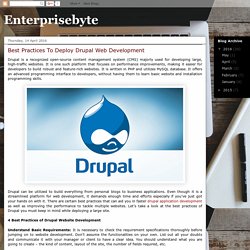 Consider The Good Practices For Deploying Drupal Website