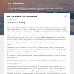Milo Enterprises Inc