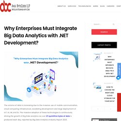 Why Enterprises Must Integrate Big Data Analytics with.NET Development?