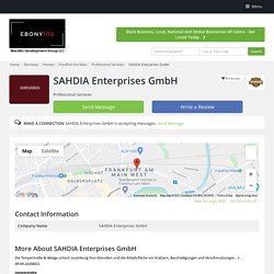 SAHDIA Enterprises GmbH
