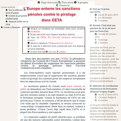 L’Europe enterre les sanctions pénales contre le piratage dans CETA