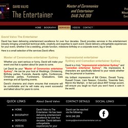 Master of Ceremonies entertainer Sydney