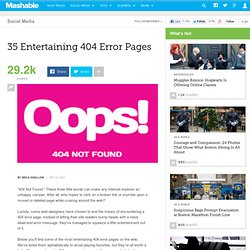 35 Entertaining 404 Error Pages