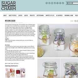 infusing sugar