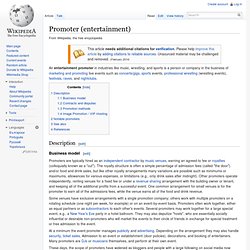Promoter (entertainment)