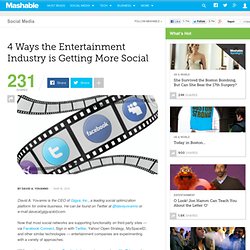4 Ways the Entertainment Industry is Getting More Social