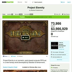 Project Eternity by Obsidian Entertainment