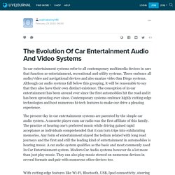 Car Entertainment Audio And Video Systems