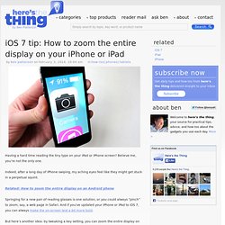iOS 7 tip: How to zoom the entire display on your iPhone or iPad