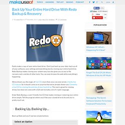 Back Up Your Entire Hard Drive With Redo Backup & Recovery