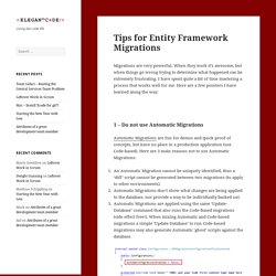 EF Migrations Tips