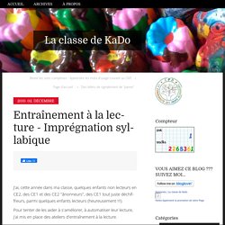 Entraînement à la lecture - Imprégnation syllabique