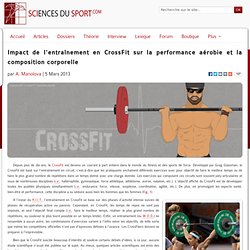 Impact de l'entraînement en CrossFit sur la performance aérobie et la composition corporelle