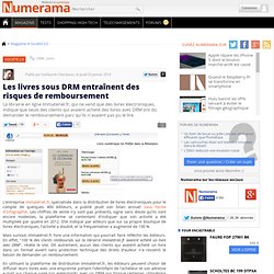 Les livres sous DRM entraînent des risques de remboursement