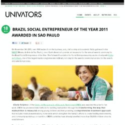 Brazil Social Entrepreneur of the Year 2011 Awarded in Sao Paulo