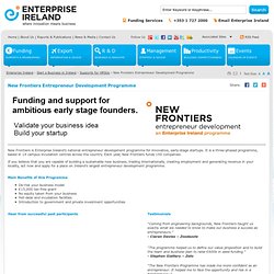 New Frontiers Entrepreneur Development Programme