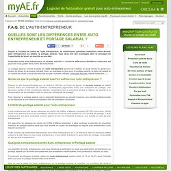 Auto Entrepreneur ou Portage Salarial - myAE.fr : Explications et avantage du dispositif ?