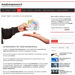 Facture Auto-Entrepreneur : la facturation de l'auto-entrepreneur !