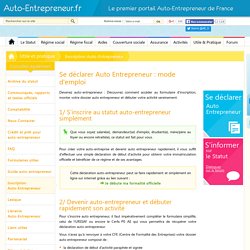 Inscription auto-entrepreneur