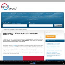 STATUT VDI ET RÉGIME AUTO ENTREPRENEUR: COMPARATIF - objectifvdi