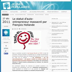 Le statut d’auto-entrepreneur massacré par François Hollande 