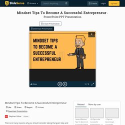 Mindset Tips To Become A Successful Entrepreneur