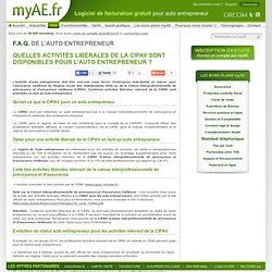 CIPAV Auto Entrepreneur - myAE.fr : Quelles activités de la CIPAV pour auto entrepreneur ?
