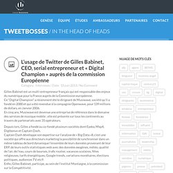 Que pense Gilles Babinet, CEO, serial entrepreneur et « Digital Champion » auprès de la commission Européenne de twitter