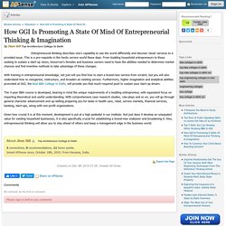 How GGI Is Promoting A State Of Mind Of Entrepreneurial Thinking & Imagination by Jhon Gill