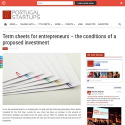 Term sheets for entrepreneurs – the conditions of a proposed investment