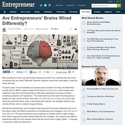 Are Entrepreneurs' Brains Wired Differently?