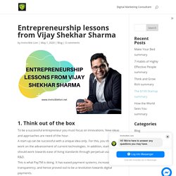 Entrepreneurship lessons from Vijay Shekhar Sharma - Invincible Lion