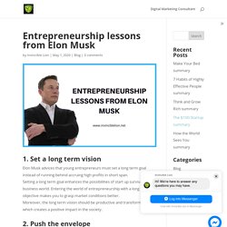 Entrepreneurship lessons from Elon Musk - Invincible Lion