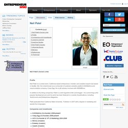 EntrepreneurWiki: Neil Patel