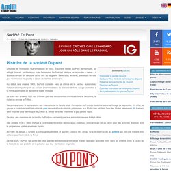 Entreprise DuPont : Chiffre d'affaires et résuktats de l'action DuPont