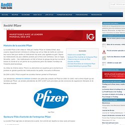 Entreprise Pfizer : Chiffre d'affaires et résultats de l'action Pfizer