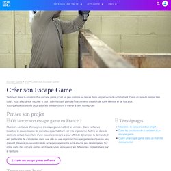 Création entreprise Escape Game : Franchise, Décor, Architecte