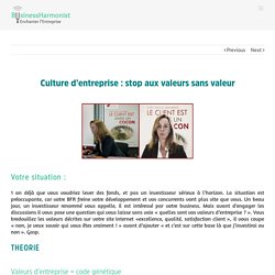 Les valeurs d'entreprise - BusinessHarmonist