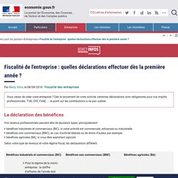 Fiscalité de l'entreprise : quelles déclarations effectuer dès la première année ?